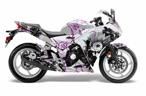 Honda CBR 250R with the Luna Purple graphic kit