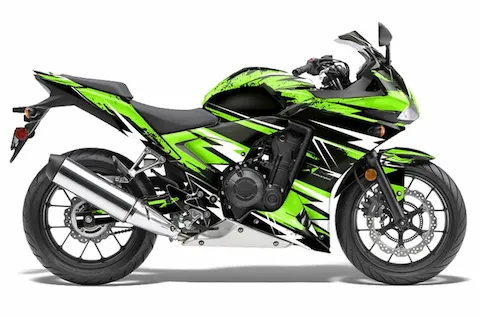 Honda CBR 500R with the Attack Green graphic kit