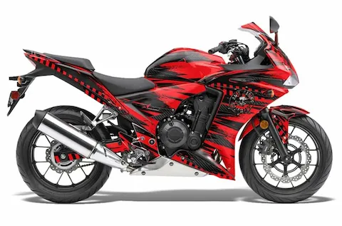 Honda CBR 500R with the Nuke Red graphic kit