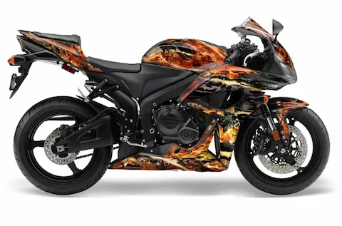 Honda CBR 600 RR with the Firestorm Black graphic kit